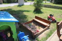 pískoviště, penzion Čtyřkoly, Posázaví